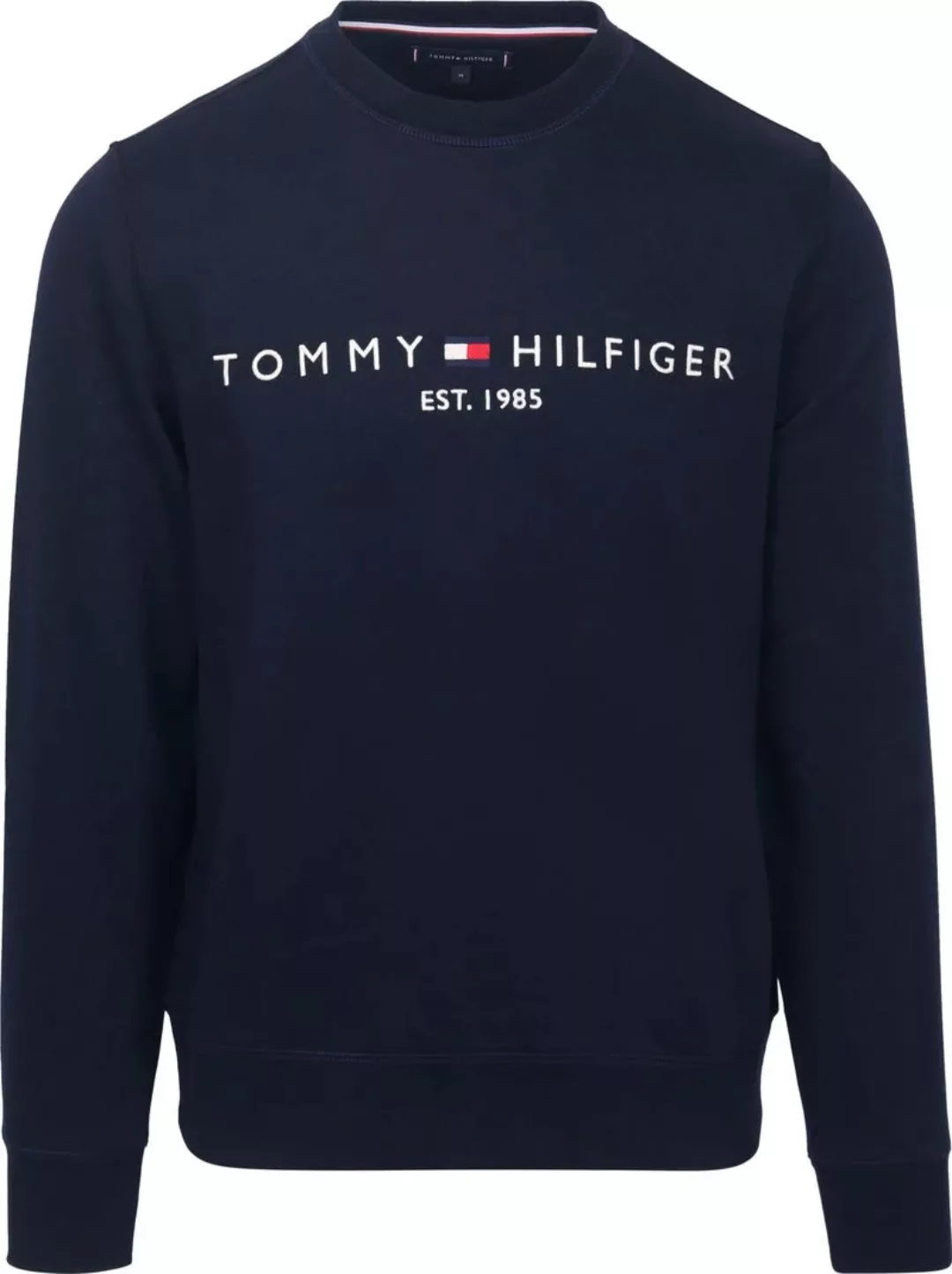 Tommy Hilfiger Logo Sweater Navy - Größe L günstig online kaufen