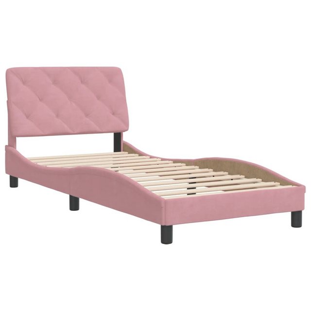 vidaXL Bett Bettgestell mit Kopfteil Rosa 90x200 cm Samt günstig online kaufen