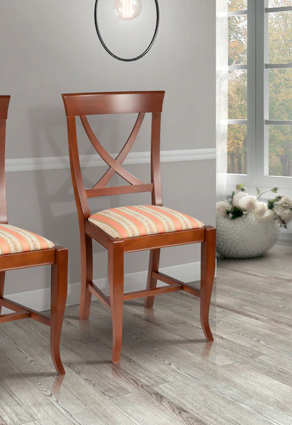 Home affaire 4-Fußstuhl "Monica", 1 St., Baumwolle-Polyester, Breite 44 cm günstig online kaufen