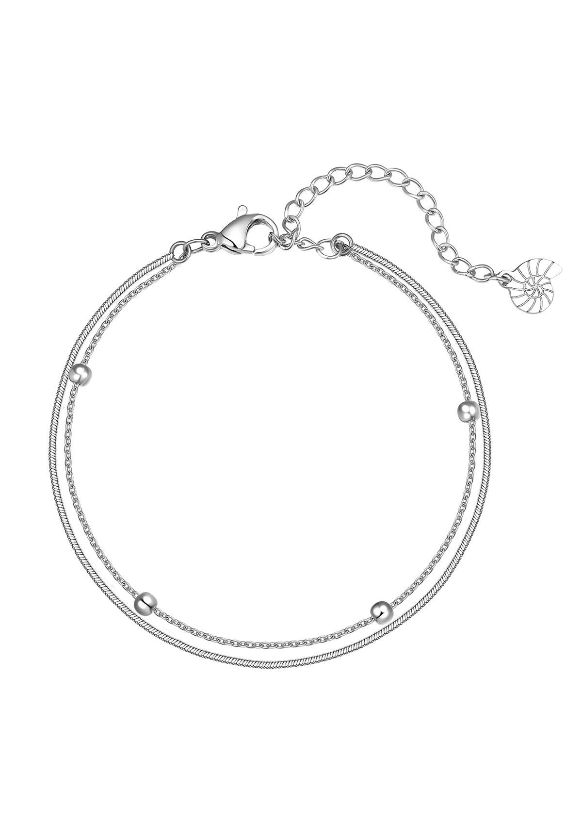 Hey Happiness Edelstahlarmband Damen Layer Kugeln, günstig online kaufen