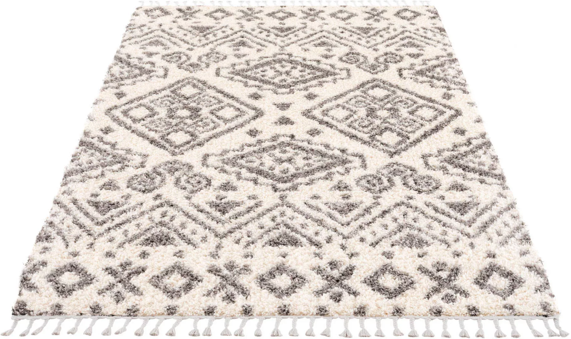 carpet city® Hochflor Teppich Pulpy 541 Grau grau Gr. 80 x 200 günstig online kaufen