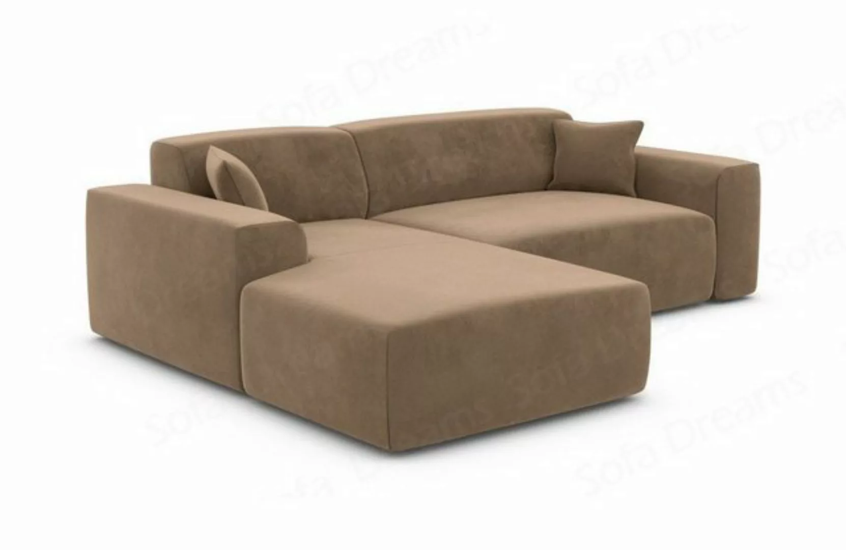 Sofa Dreams Ecksofa Design Samt Stoff Sofa Mallorca L Form kurz Modern Stof günstig online kaufen