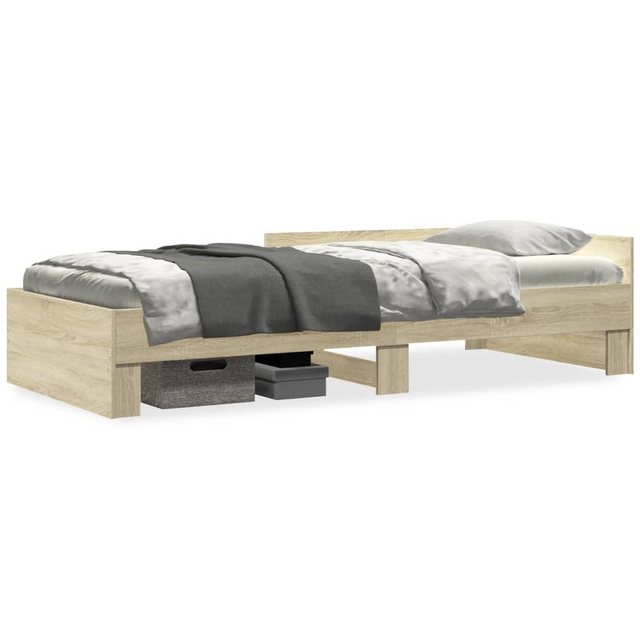 vidaXL Bett, Bettgestell ohne Matratze Sonoma-Eiche 90x200 cm Holzwerkstoff günstig online kaufen