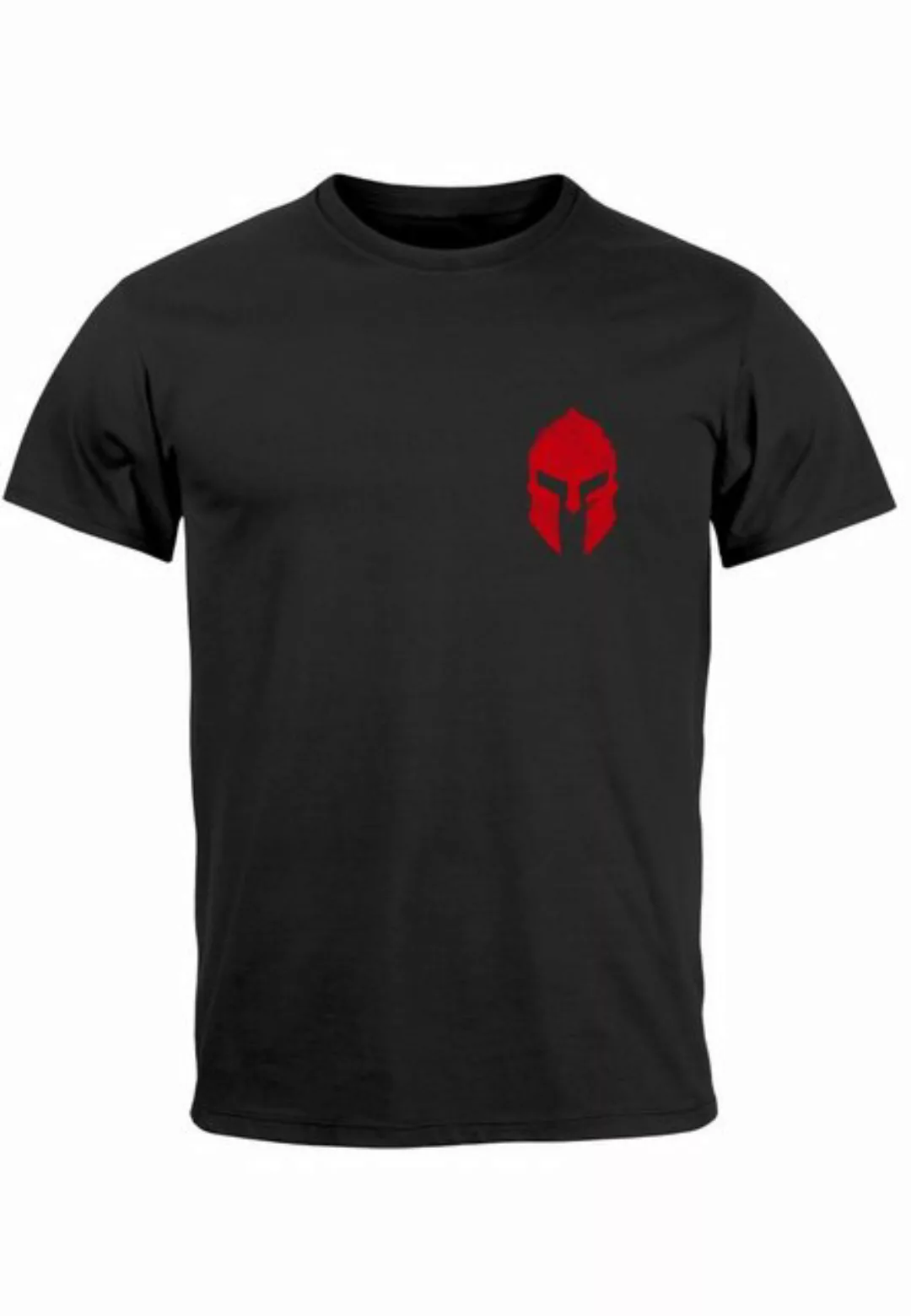 Neverless Print-Shirt Herren T-Shirt Logo Print Sparta-Helm Spartaner Gladi günstig online kaufen