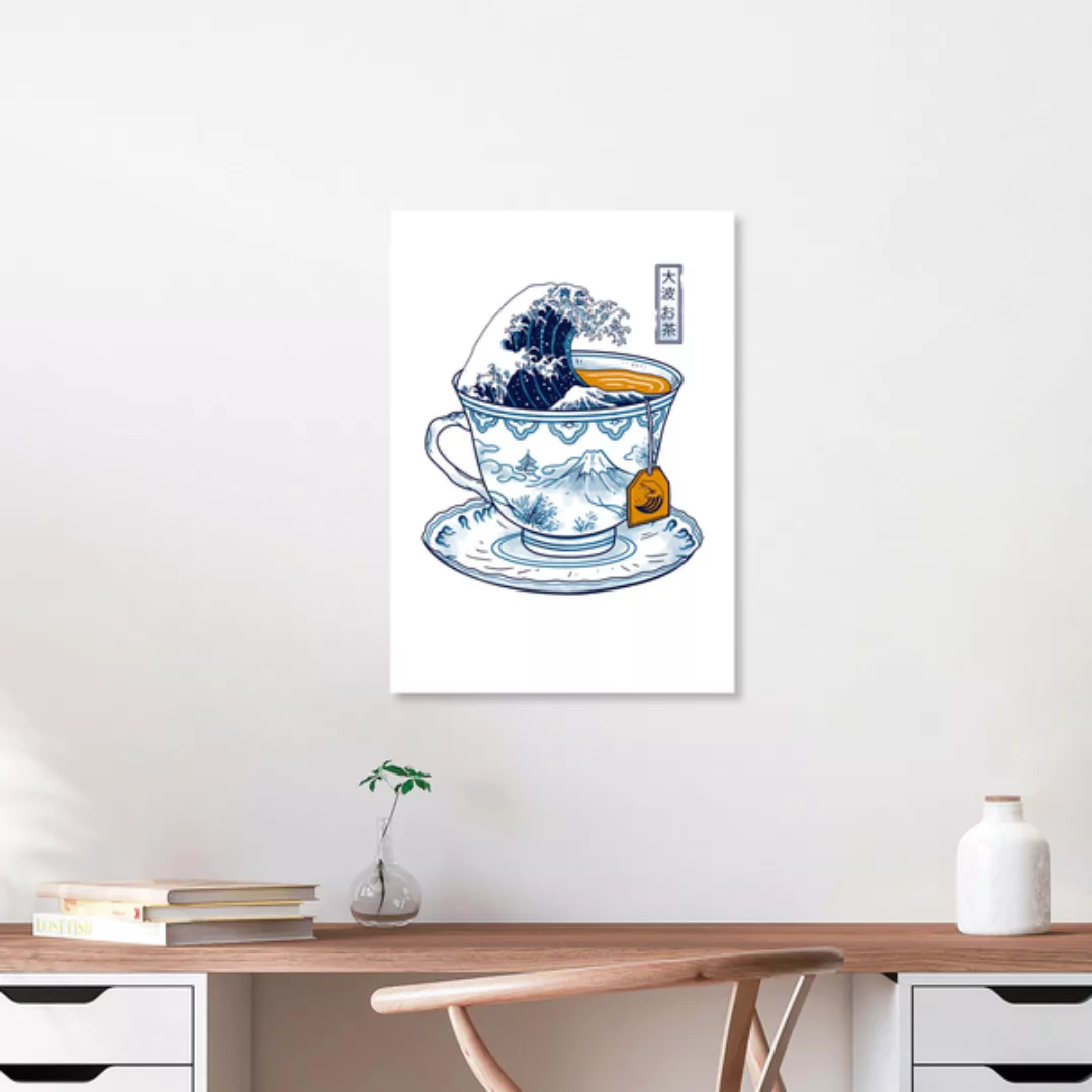 Poster / Leinwandbild - The Great Kanagawa Tea günstig online kaufen