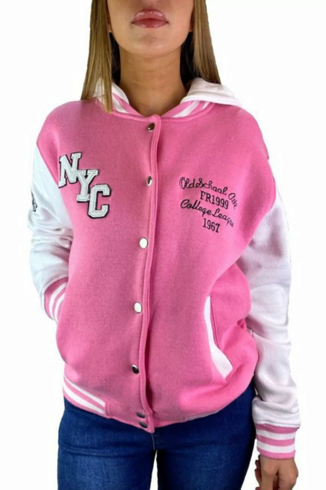 Collegejacke Worldclassca Damen Collegejacke Varsity Kapuzenjacke mit Patch günstig online kaufen