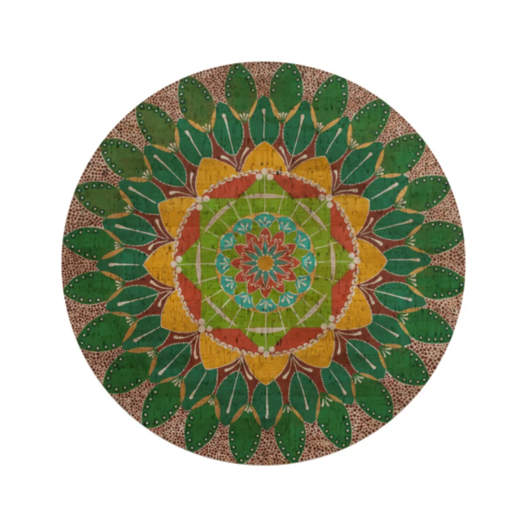 Korkteppich "Mandala - Primavera" (Rund, Natur) günstig online kaufen