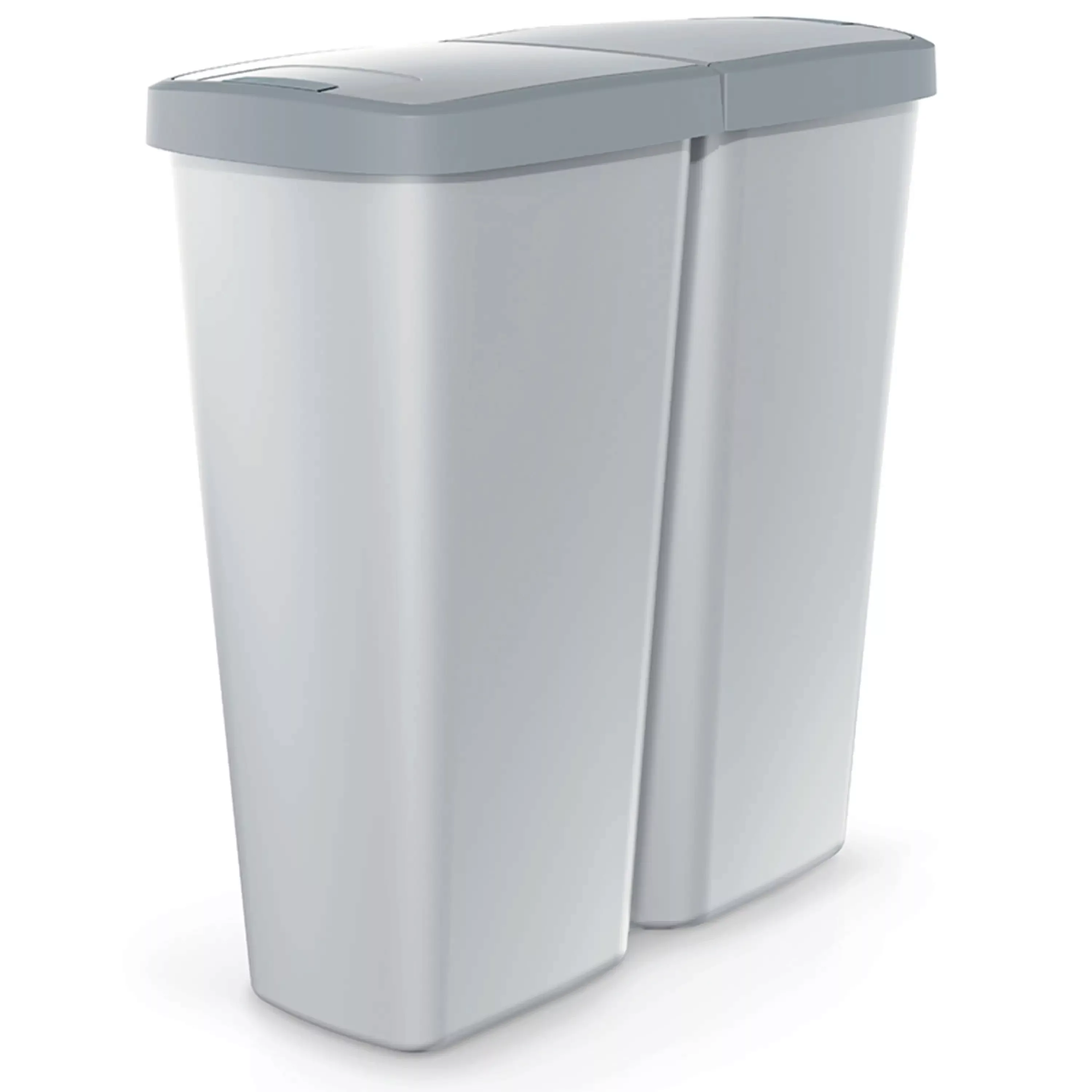 Mülleimer Duo Grau/Anthrazit 50L 55x25x57cm günstig online kaufen