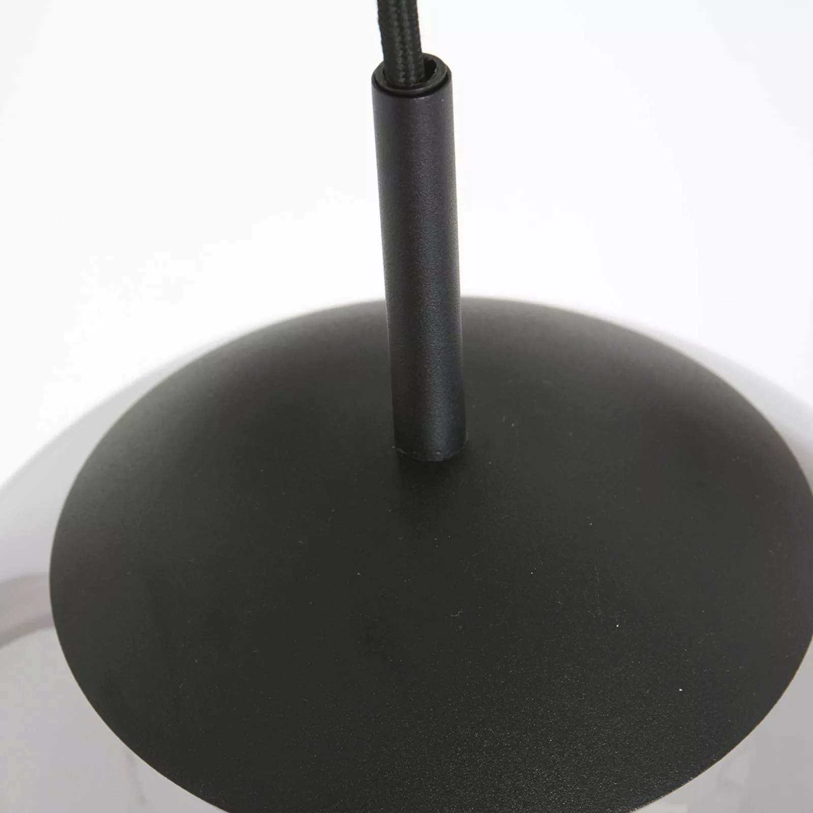 Glas-Hängeleuchte Bollique, schwarz, 3-flammig günstig online kaufen
