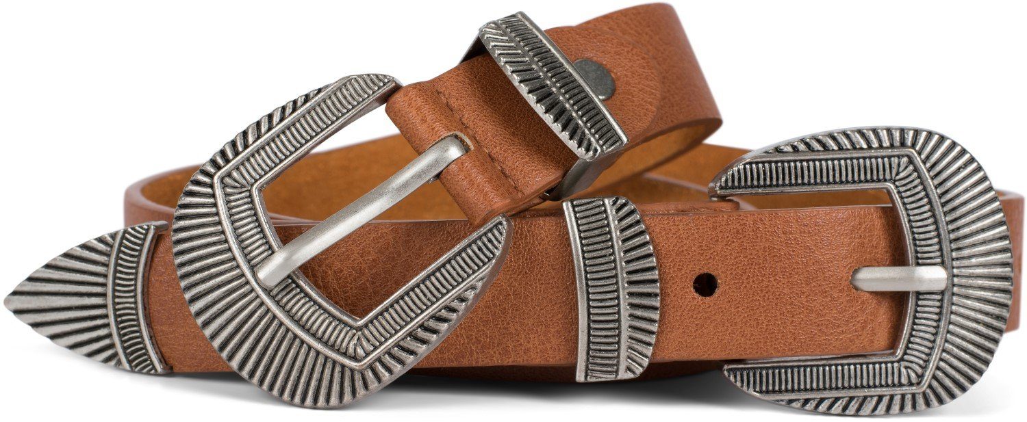 styleBREAKER Taillengürtel Western Gürtel mit Doppelter günstig online kaufen