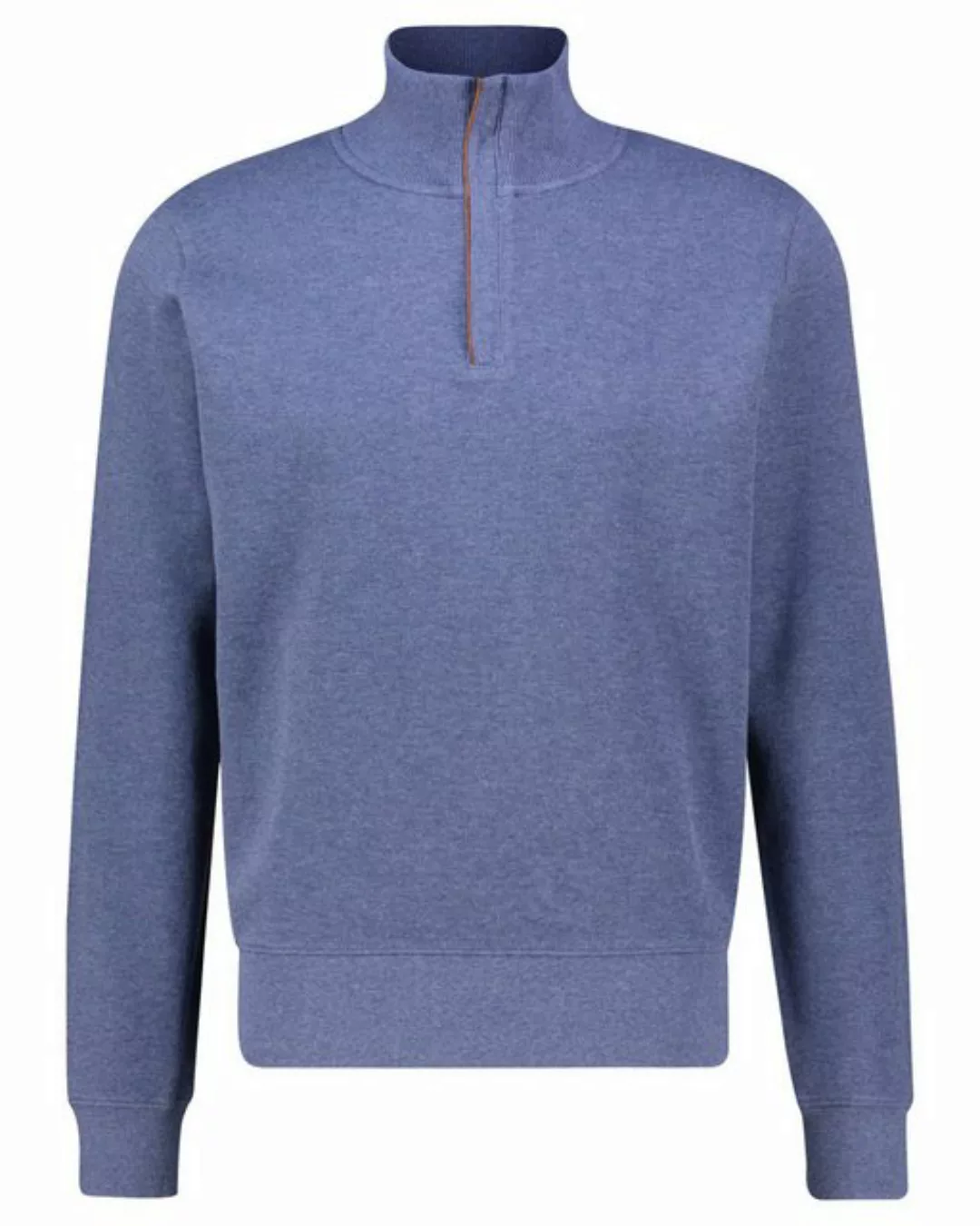 Gant Halfzip Sacker Pullover Melange Blau - Größe 3XL günstig online kaufen