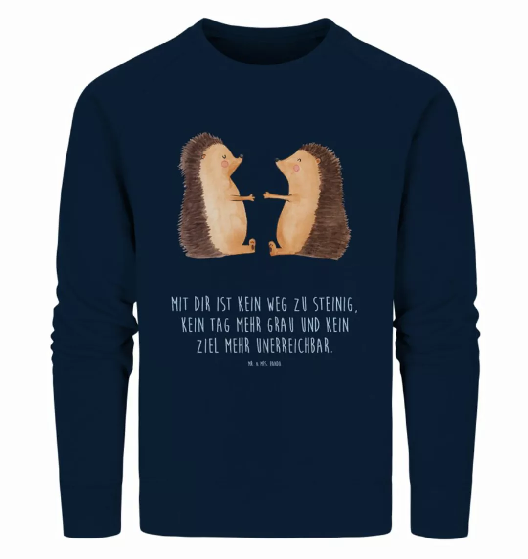 Mr. & Mrs. Panda Longpullover Größe L Igel Liebe - French Navy - Geschenk, günstig online kaufen