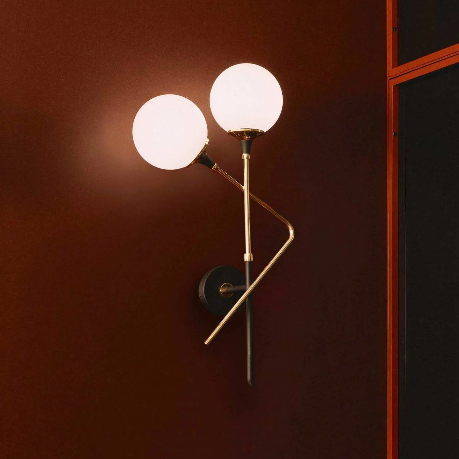Stilnovo Wandlampe Galassia, goldfarben, 2-flg., oben/rechts günstig online kaufen