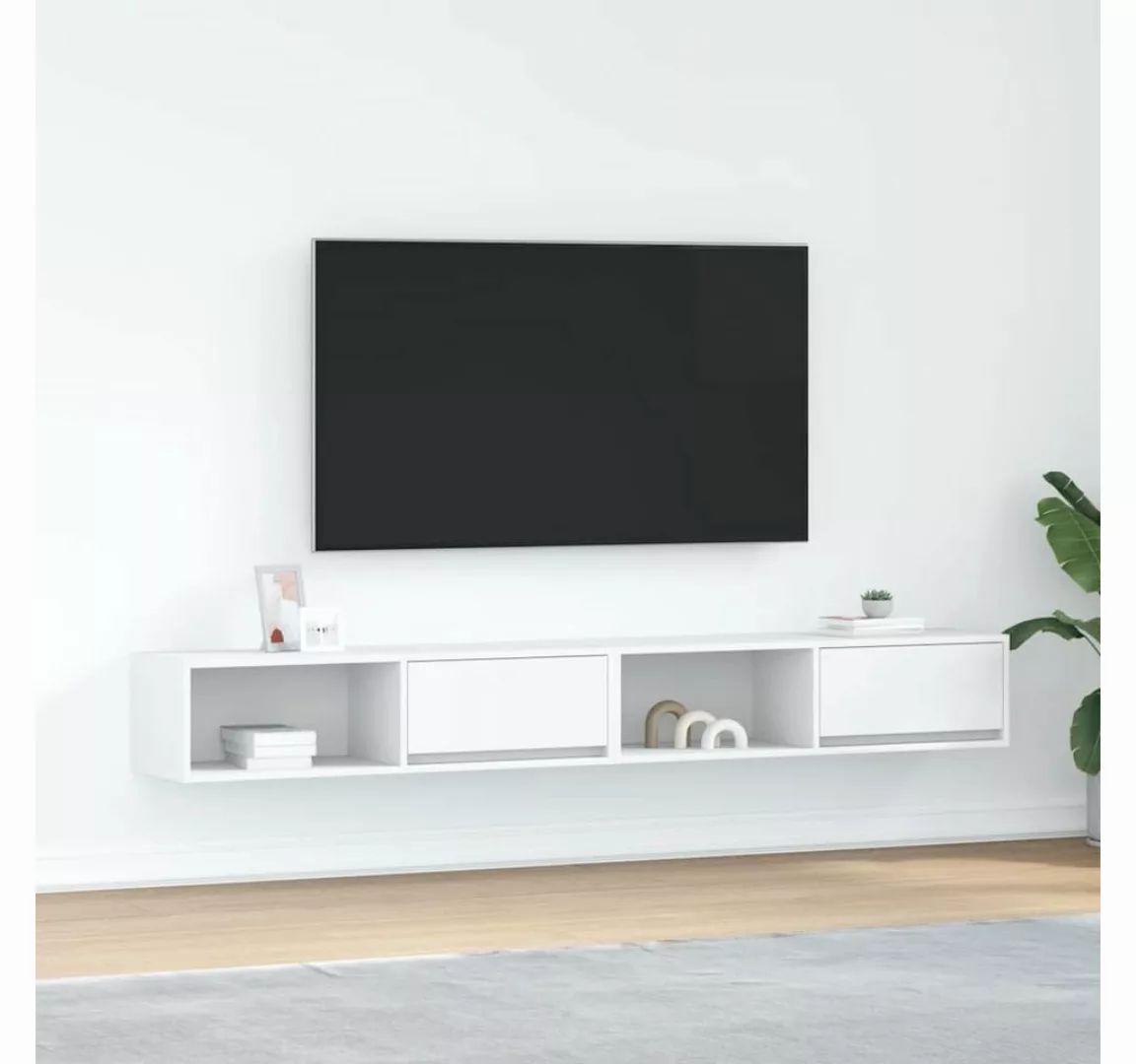 vidaXL TV-Schrank TV-Schränke 2 Stk. Weiß 100x31x25,5 cm Holzwerkstoff günstig online kaufen