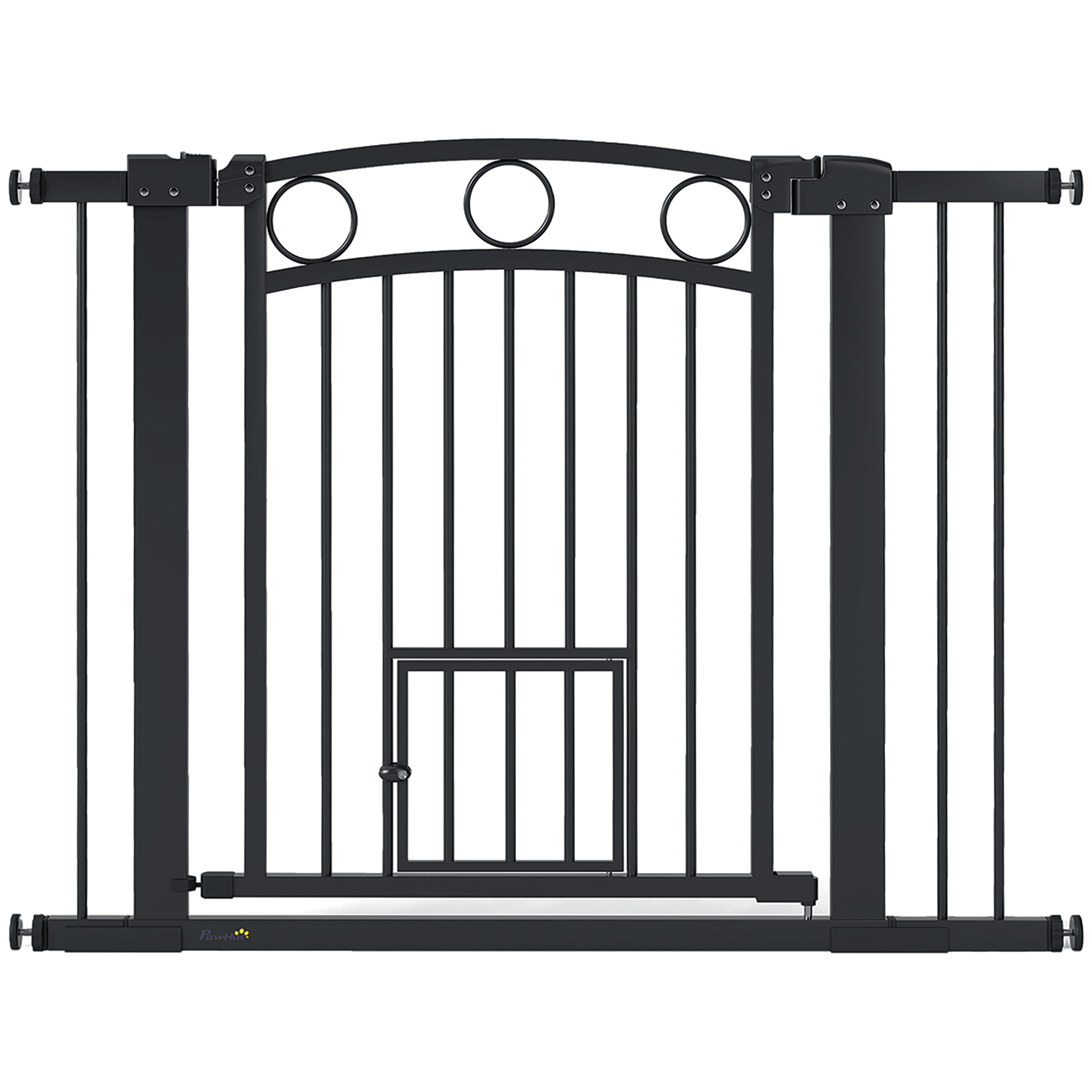 PawHut Türschutzgitter für Hunde, 76-104 x 77 cm Treppengitter ohne Bohren, günstig online kaufen