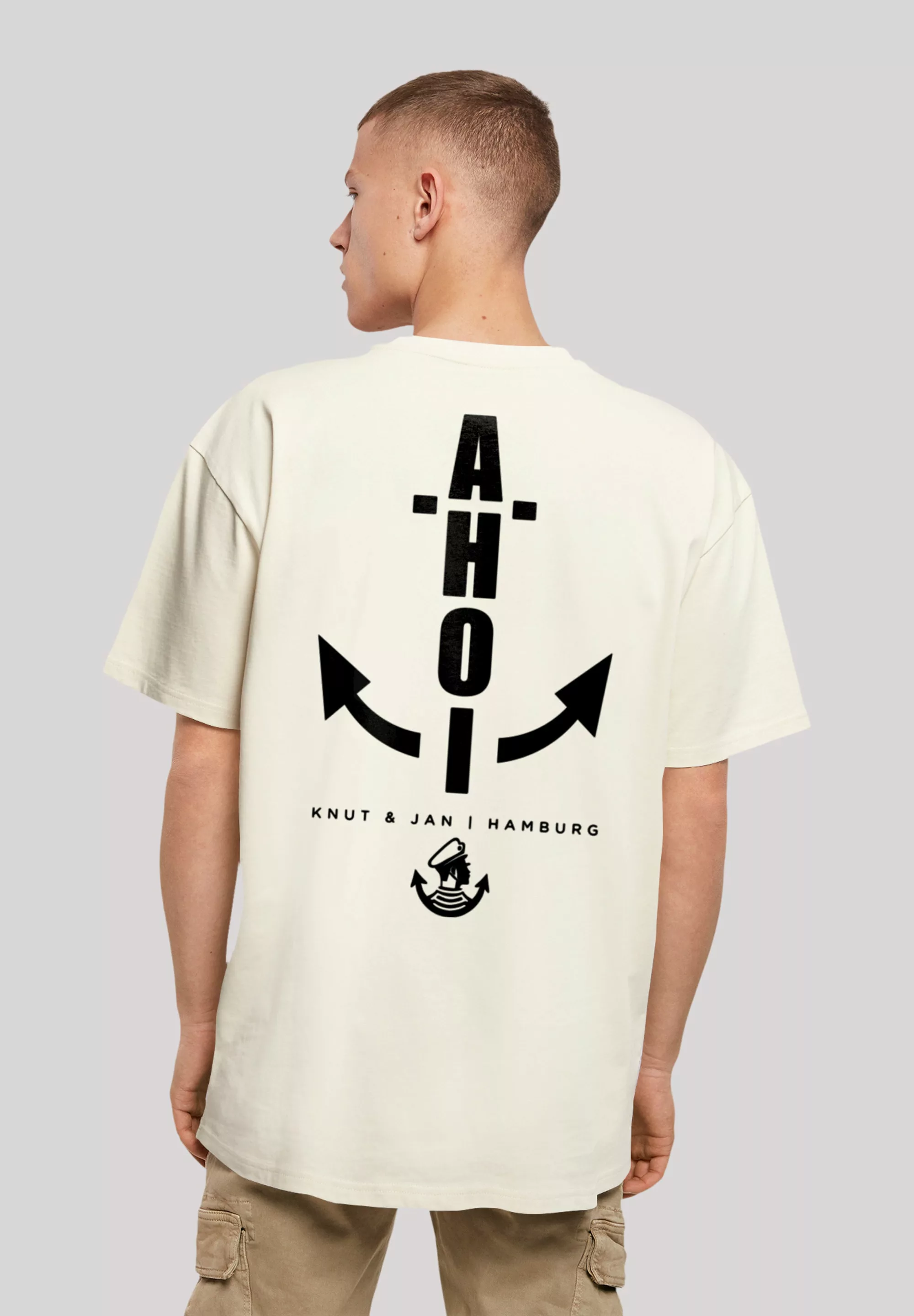 F4NT4STIC T-Shirt "Oversized T-Shirt Ahoi Anker Knut & Jan Hamburg", Print günstig online kaufen