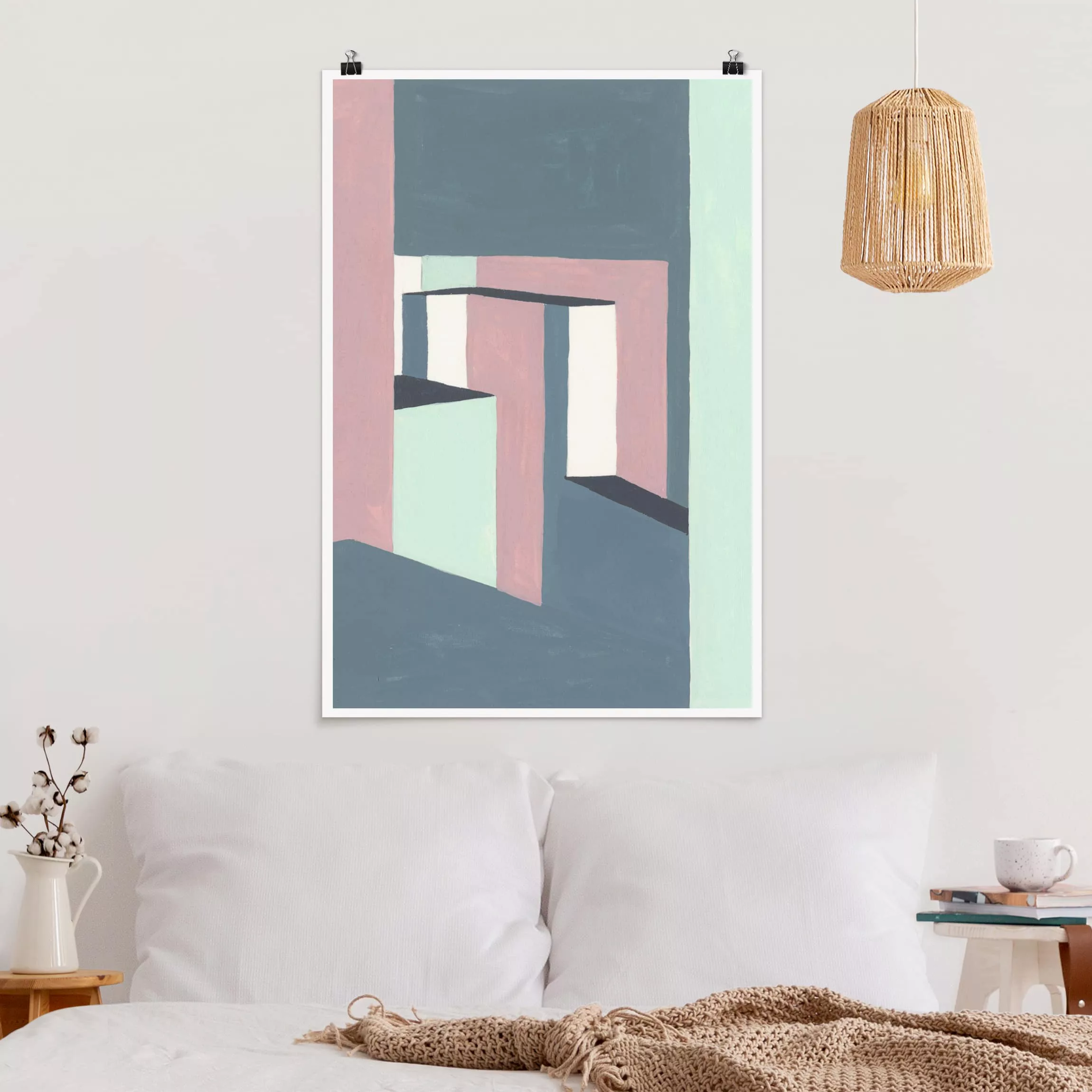 Poster Abstrakt - Hochformat Schatten der Wände III günstig online kaufen