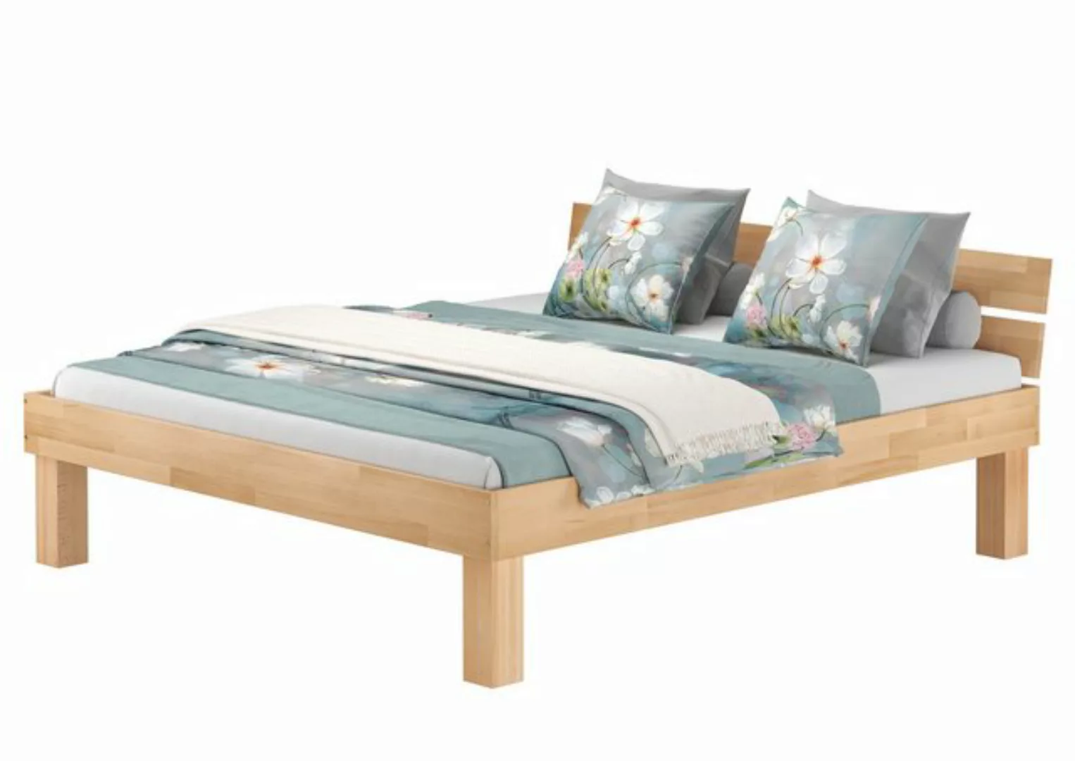 ERST-HOLZ Bett Überlanges Bett mit zweierlei Füßen, wählbare Breite ohne Zu günstig online kaufen