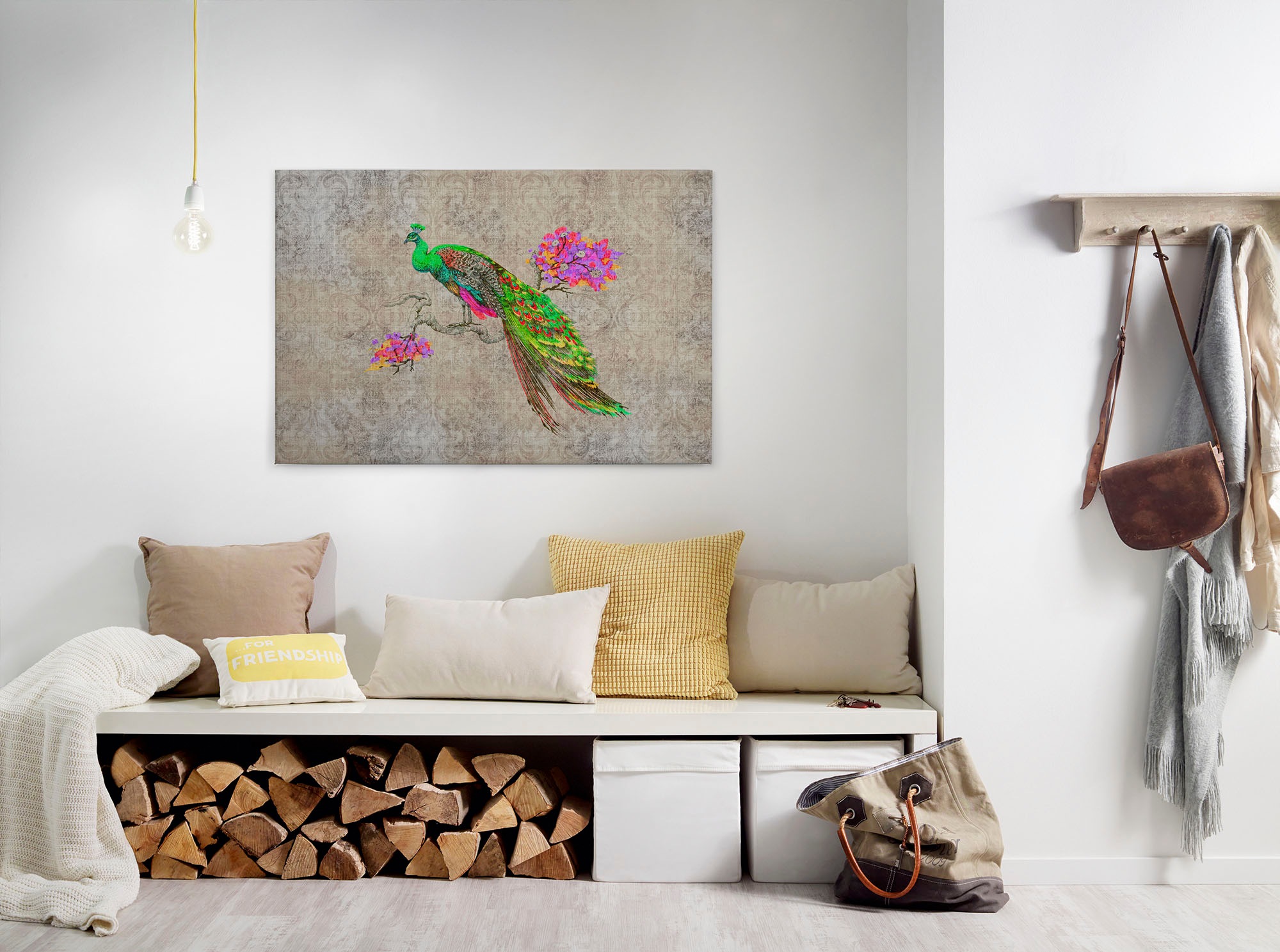 A.S. Création Leinwandbild "peacock", Kunst-Tiere-Kinder, (1 St.), Keilrahm günstig online kaufen