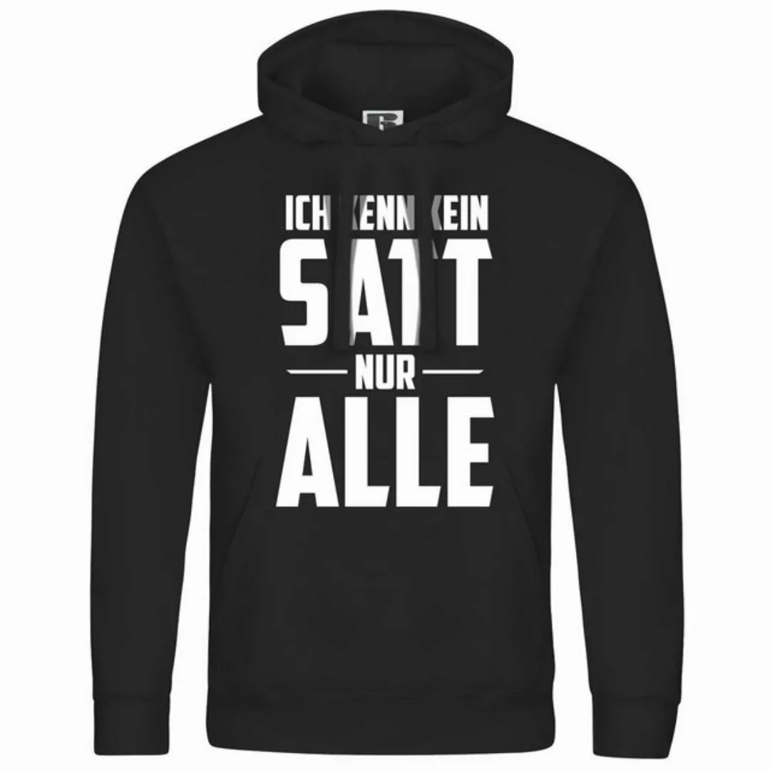 deinshirt Kapuzenpullover Herren Kapuzenpullover Ich kenn kein satt nur all günstig online kaufen