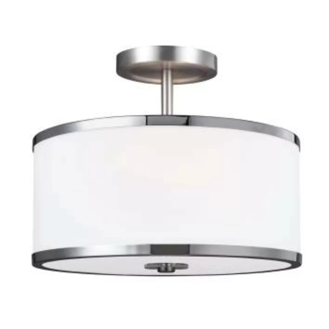 Deckenleuchte ILVY Chrom Weiß Ø32cm Design Lampe günstig online kaufen