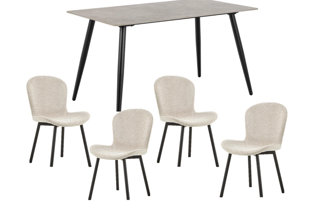 ACTONA GROUP Esszimmer-Set "Essgruppe, Speisetisch mit Stühlen", (Komplett- günstig online kaufen