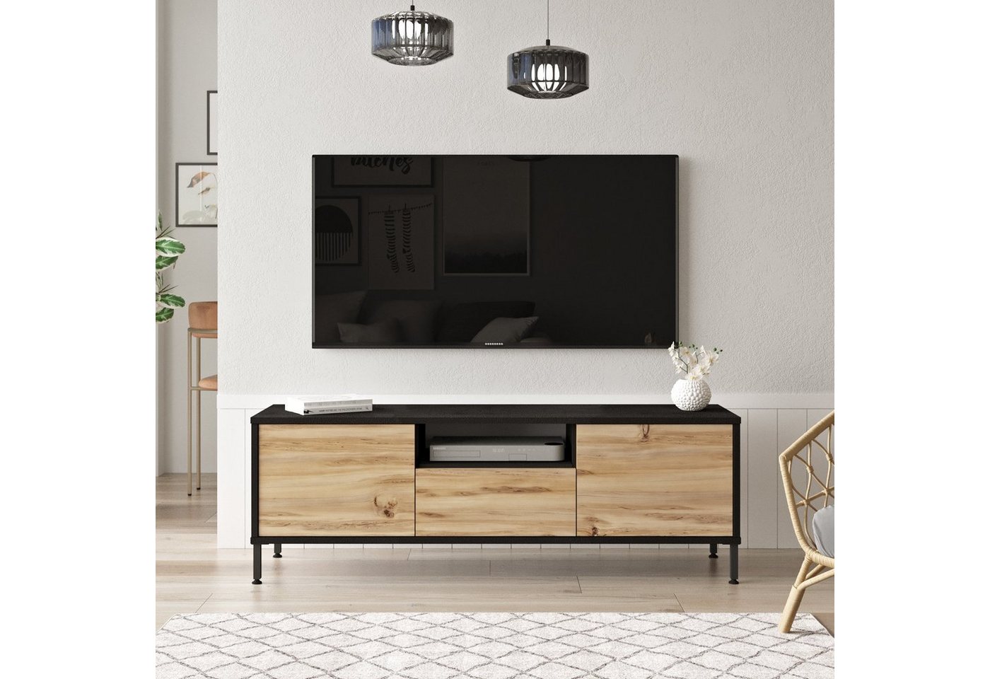 Skye Decor TV-Schrank Schränke, 46,4x140x35,5 cm, 100% Melaminbeschichtete günstig online kaufen