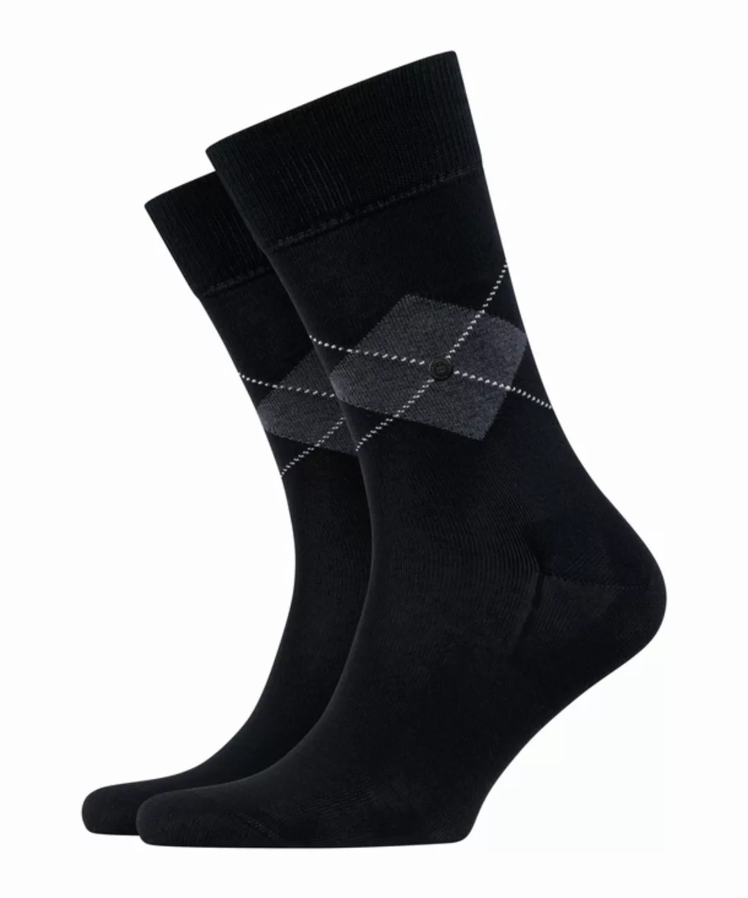 Burlington Black Argyle Herren Socken, 40-46, Schwarz, Argyle, Baumwolle, 2 günstig online kaufen