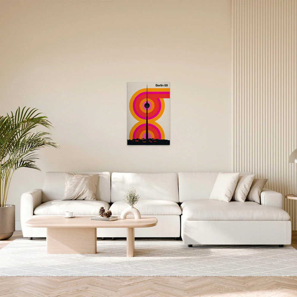 A.S. Création Leinwandbild "Berlin69 - Wandbild Creme Schwarz Orange Keilra günstig online kaufen