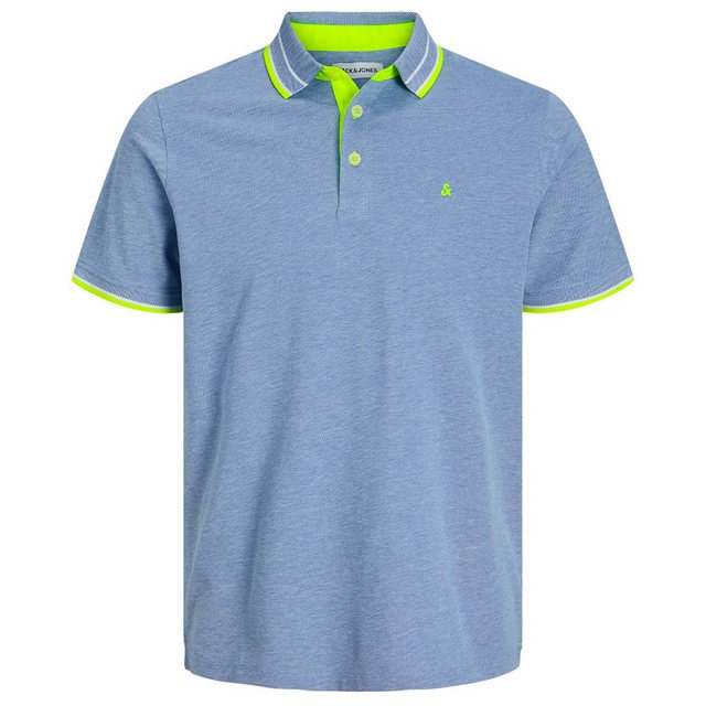 Jack & Jones Poloshirt Große Größe Poloshirt JJEPAULOS hellblau melange Neo günstig online kaufen