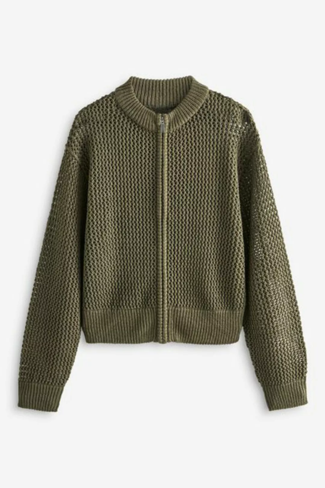 Next Strickjacke Bomber-Strickjacke mit Mesh (1-tlg) günstig online kaufen