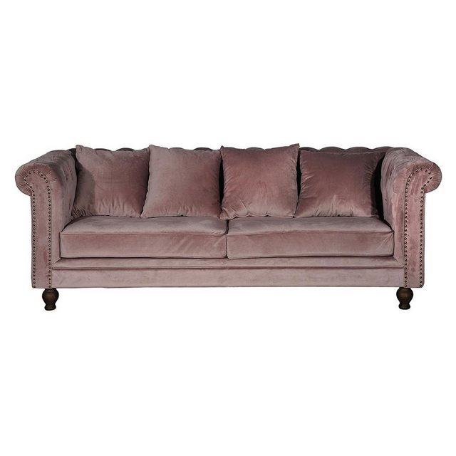 ebuy24 Sofa Velvet Sofa 3-Sitzer Velours rosa. günstig online kaufen