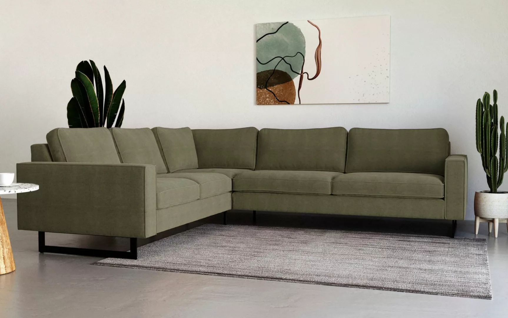 Places of Style Ecksofa Pinto, 250/290 cm, langer Schenkel, XXL, Ottomane, günstig online kaufen