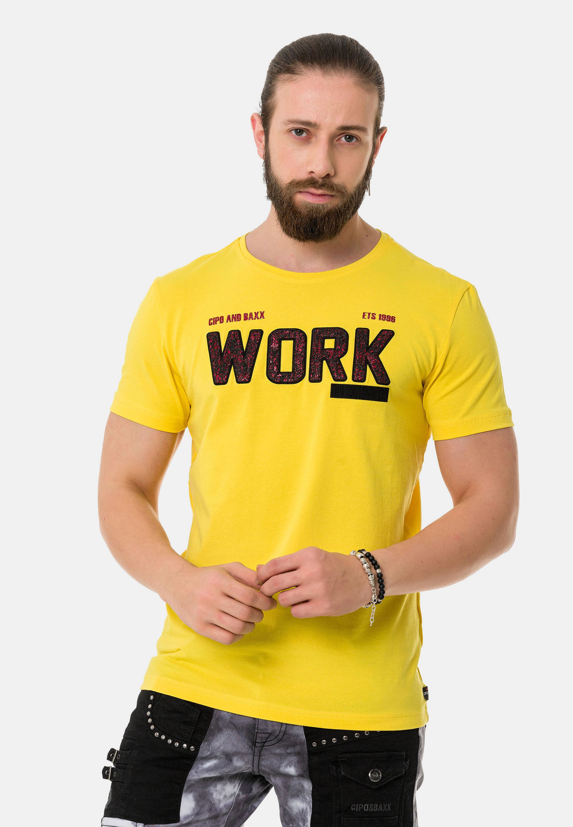 Cipo & Baxx T-Shirt "T-Shirt", mit Rundhals-Ausschnitt günstig online kaufen