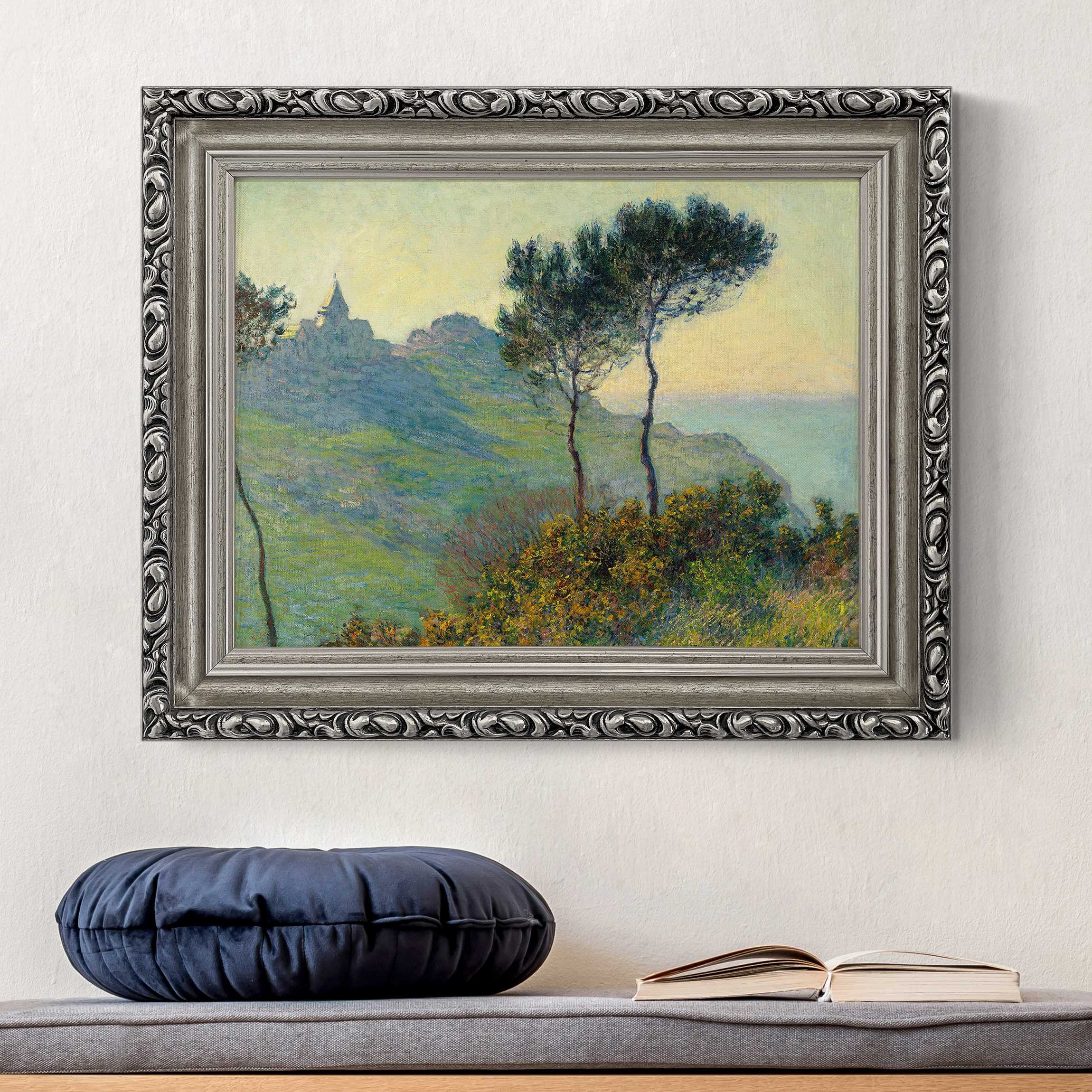 Gerahmtes Leinwandbild Claude Monet - Varengeville Abendsonne günstig online kaufen