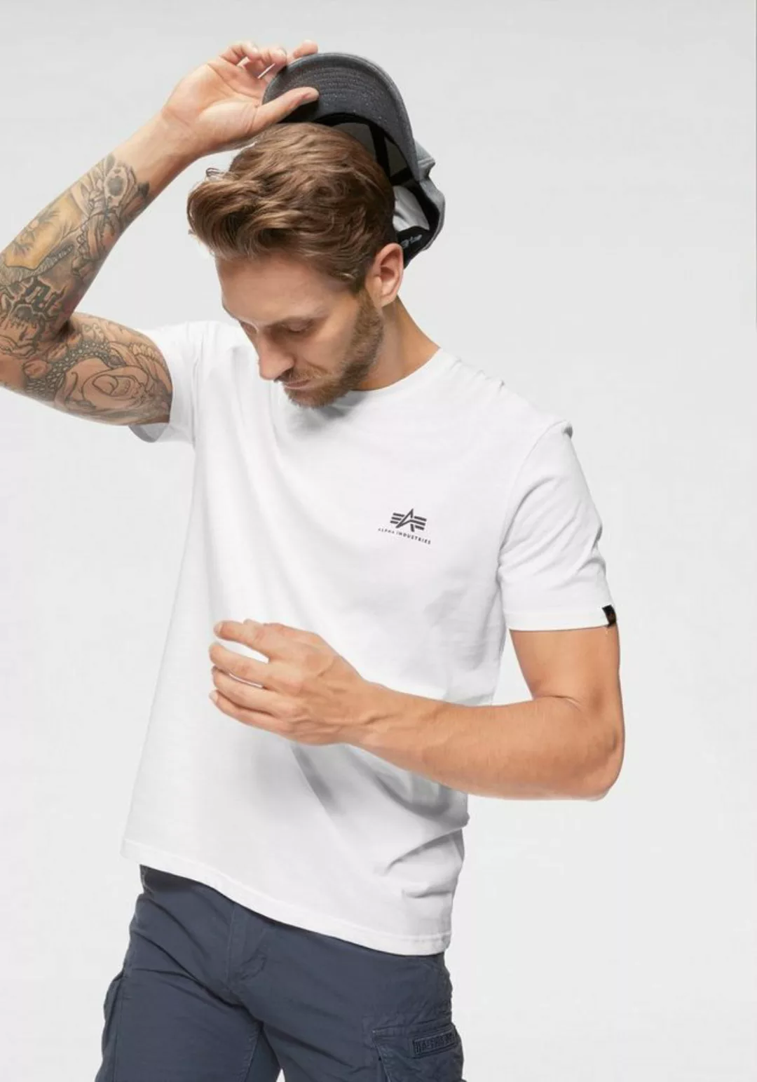 Alpha Industries Rundhalsshirt BASIC T SMALL LOGO günstig online kaufen