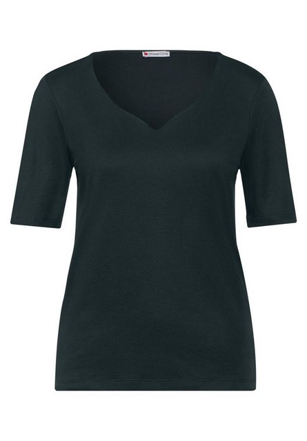 STREET ONE T-Shirt QR shirt w.heart neckline shap günstig online kaufen