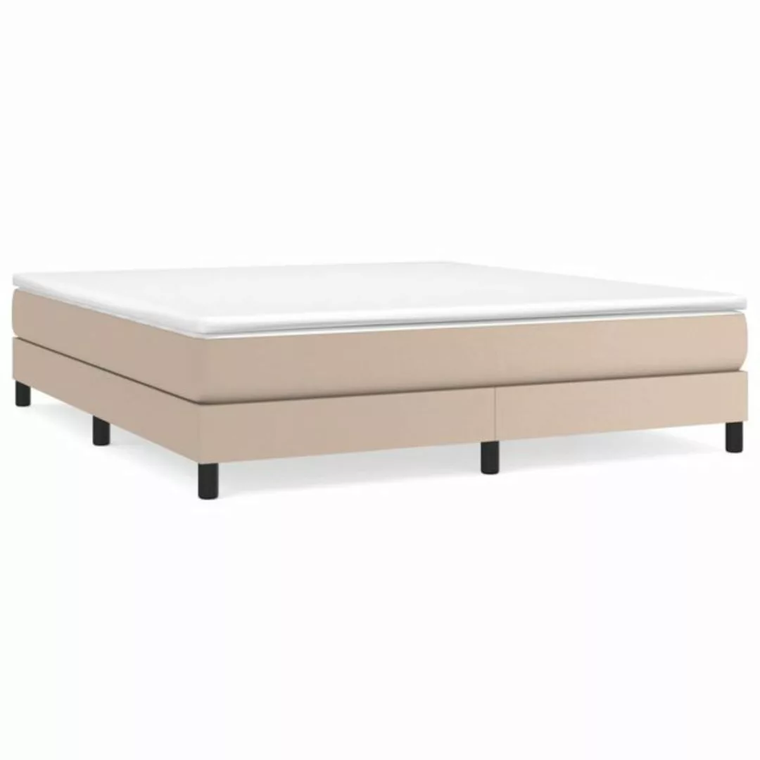 vidaXL Bettgestell Boxspringbett Matratze Cappuccino-Braun 180x200 cm Kunst günstig online kaufen