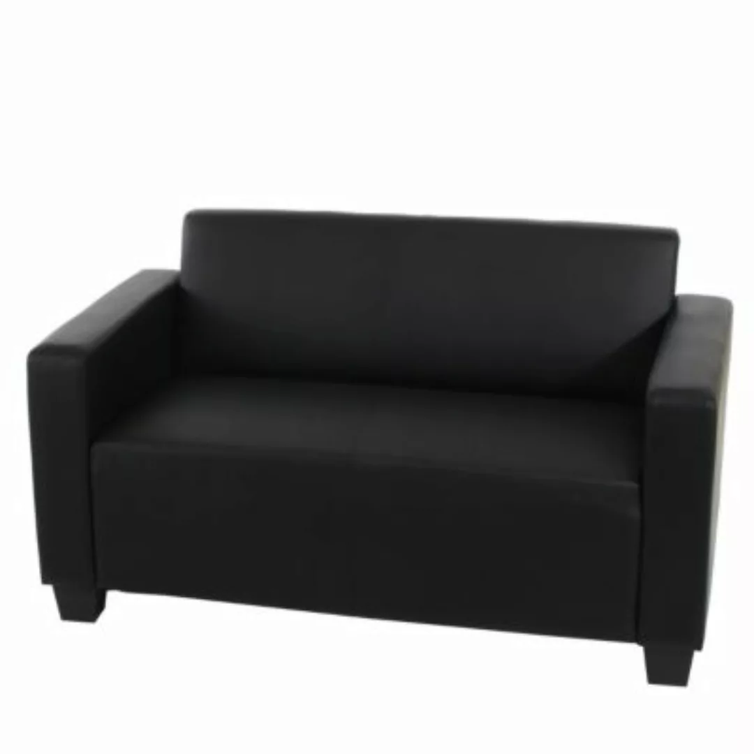 HWC Mendler Modulare Garnitur, 2er Sofa schwarz günstig online kaufen