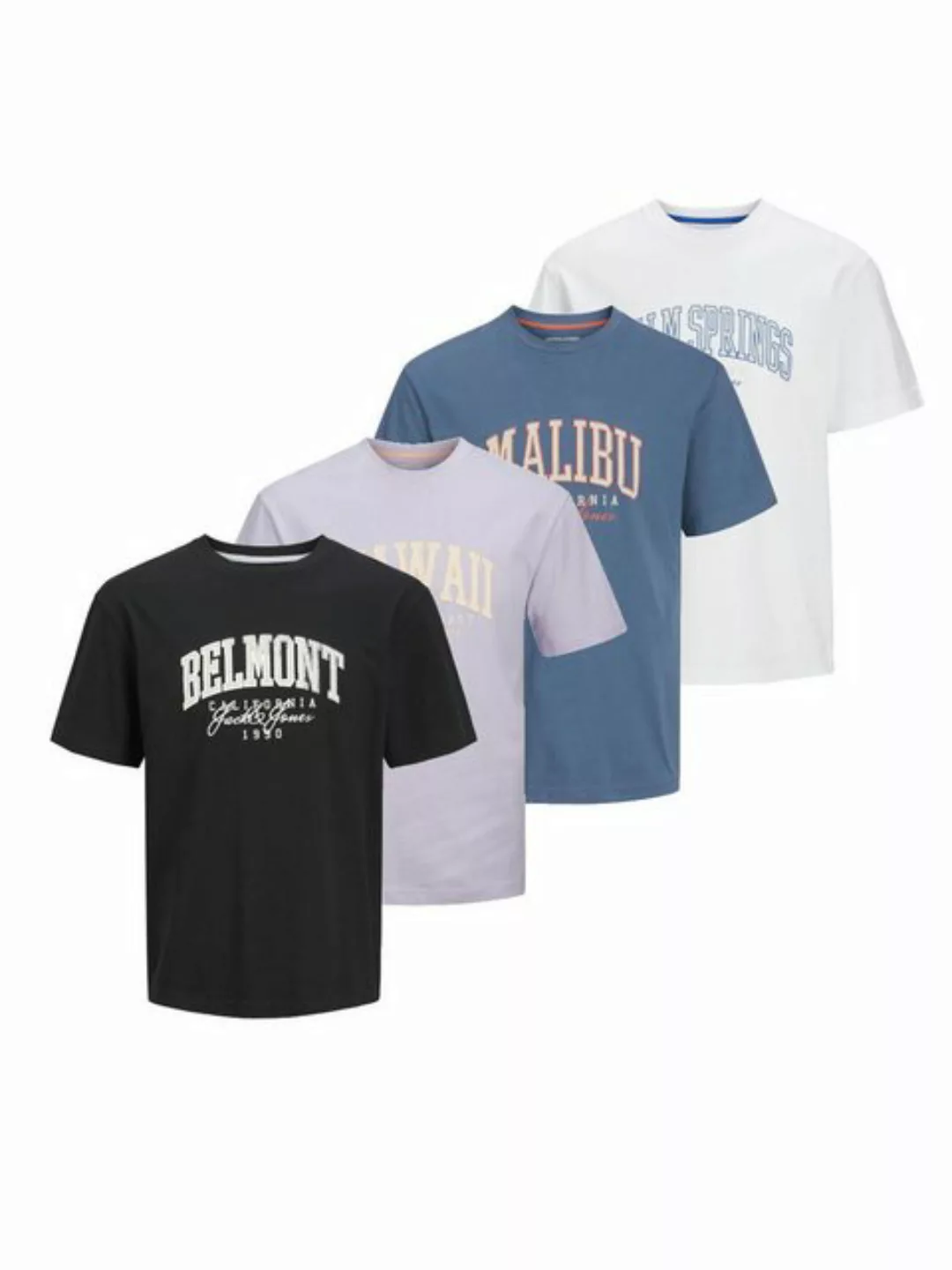 Jack & Jones T-Shirt Jack & Jones Herren T-Shirt JjDetroit Regular-Fit Basi günstig online kaufen