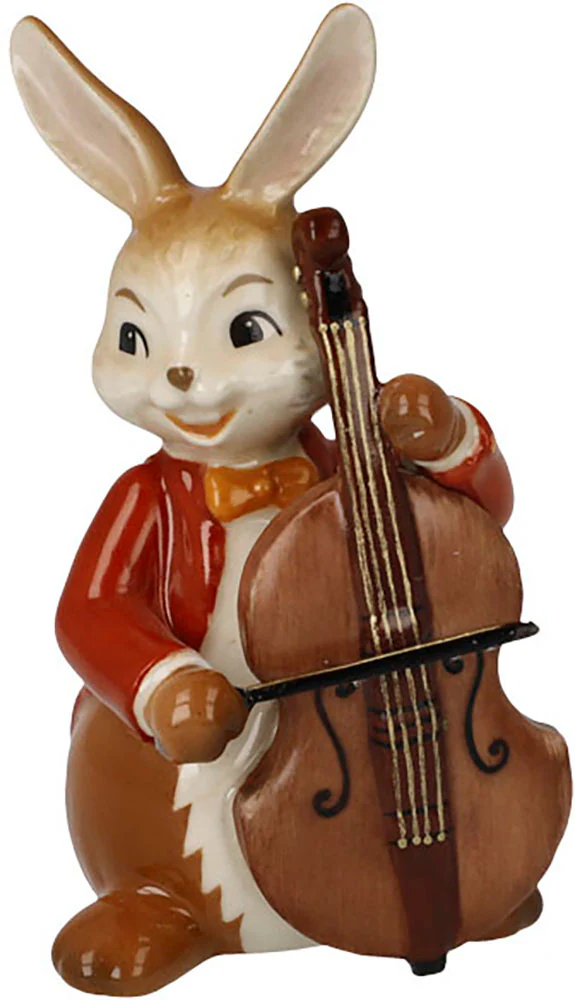 Goebel Osterhase "Figur Hase - Fröhlicher Bassist", Osterfigur, Dekofigur, günstig online kaufen