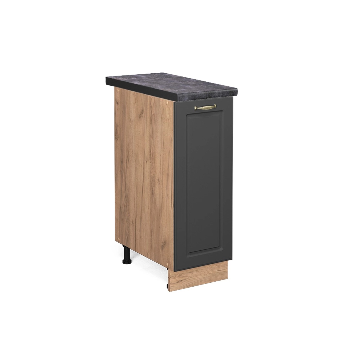Vicco Apothekerschrank Fame-Line Anthrazit-Gold/Goldkraft Eiche 30 cm AP An günstig online kaufen