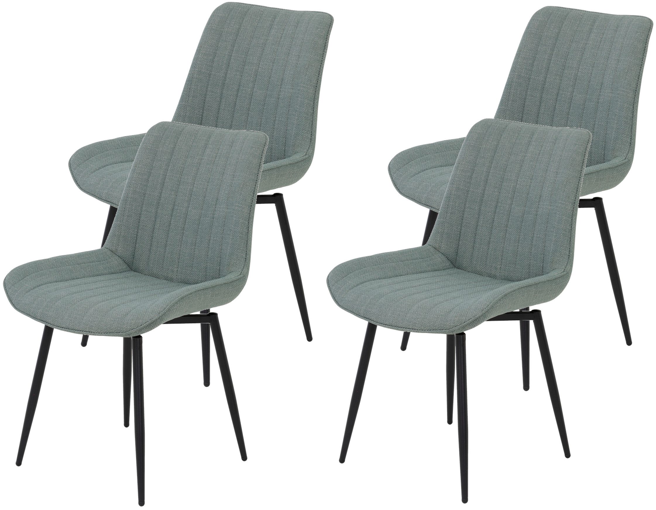 HELA Drehstuhl "Vierfußstuhl BERGEN", (Set), 4 St., Webstoff, Esszimmerstuh günstig online kaufen