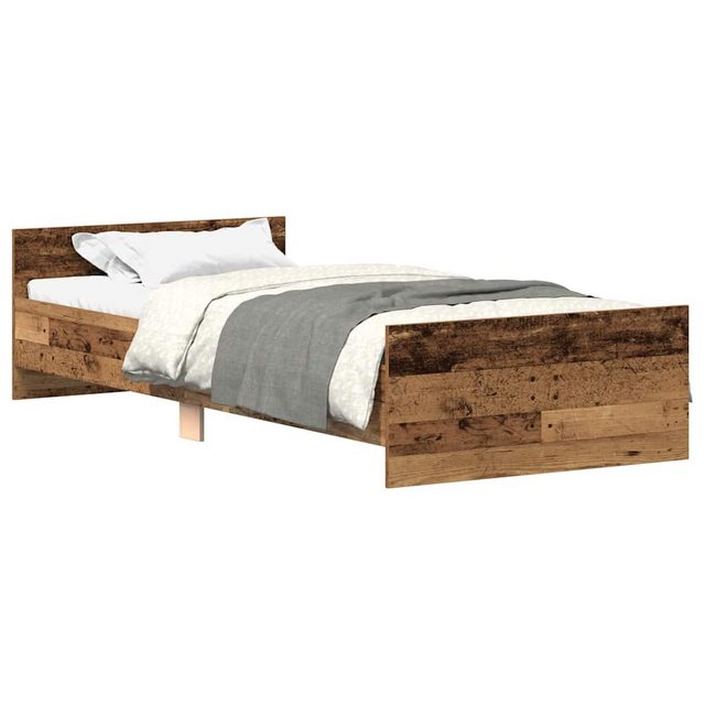 vidaXL Bett Bettgestell ohne Matratze Altholz-Optik 100x200cm Holzwerkstoff günstig online kaufen