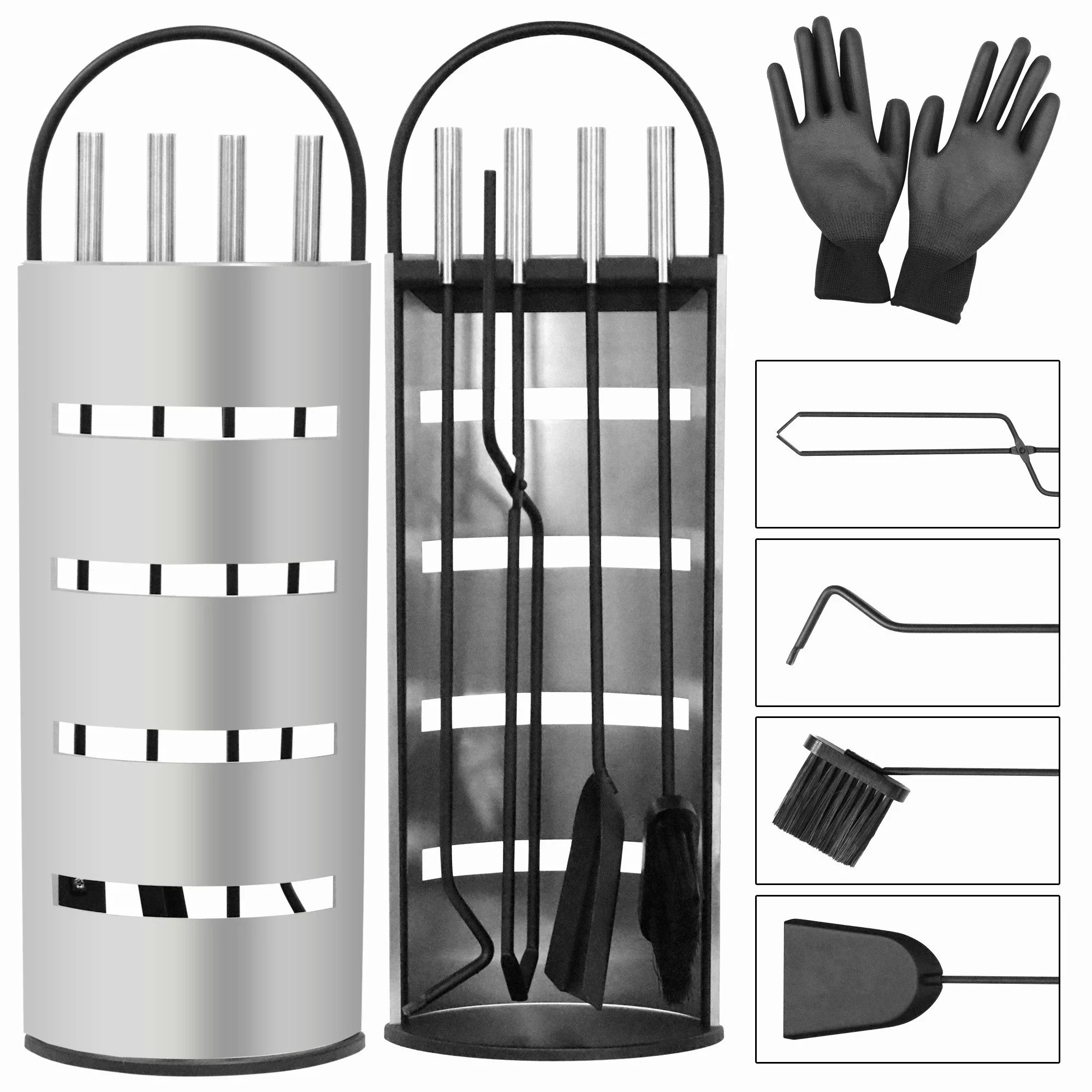 Mucola Kamingarnitur Kaminreinigungs Set 6-tlg. Kaminbesteck günstig online kaufen