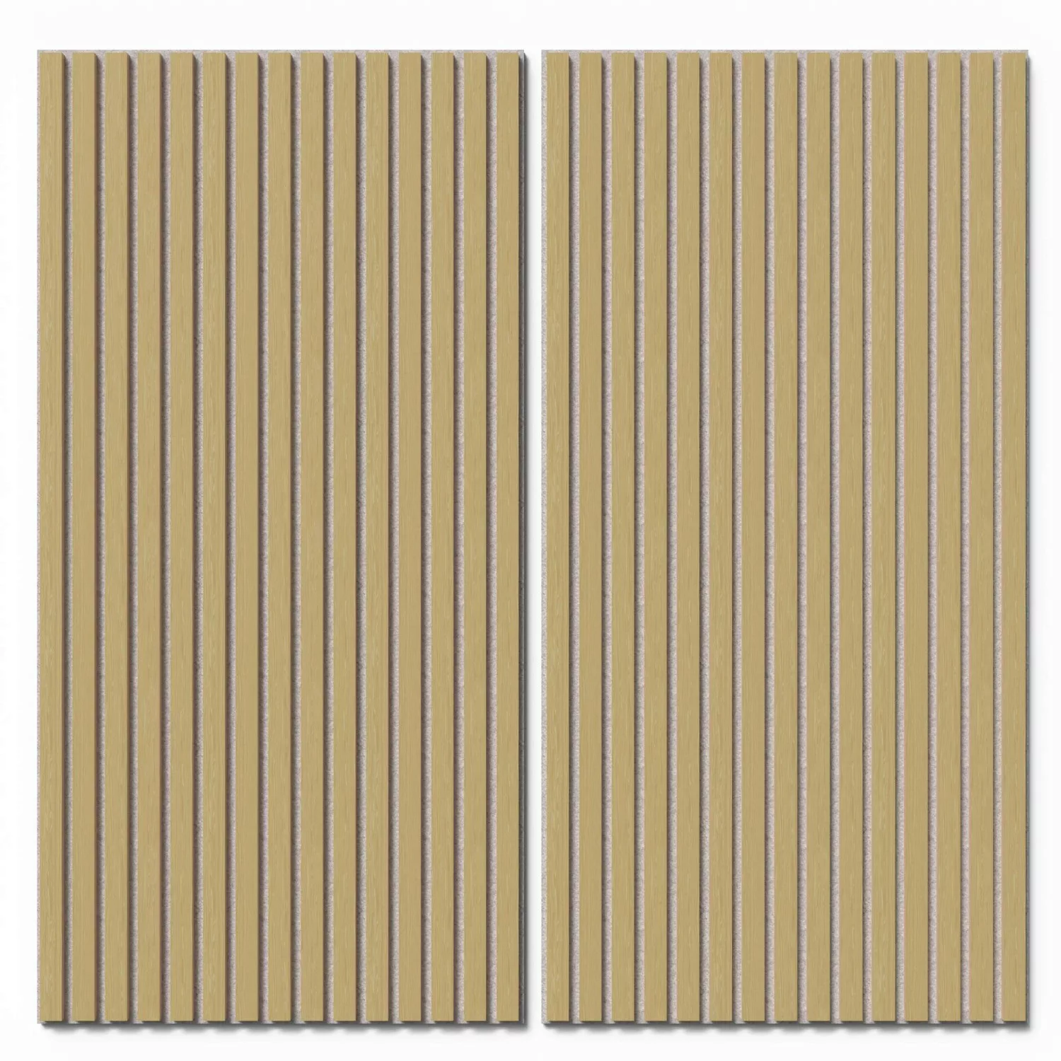 Akustikpaneel Wandverkleidung Eiche MDF Natur Akustikfilz Grau 119,8 cm günstig online kaufen