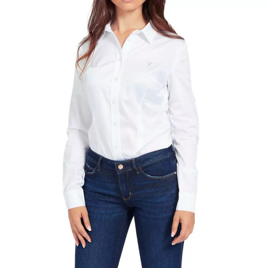 Guess Cate Langarm Hemd M Pure White günstig online kaufen