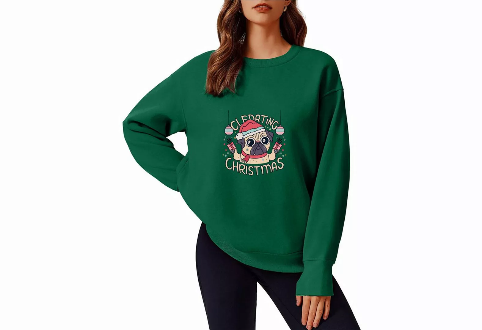 MC Star Sweatshirt Weihnachtspullover Merry Christmas Sweatshirt Weihnachts günstig online kaufen