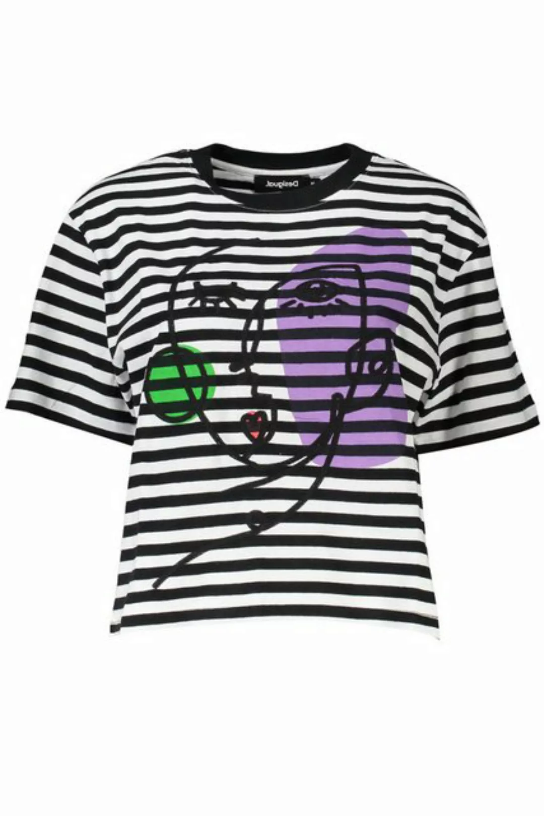 Desigual T-Shirt Stylisches Damen Kurzarm-T-Shirt in Schwarz mit günstig online kaufen