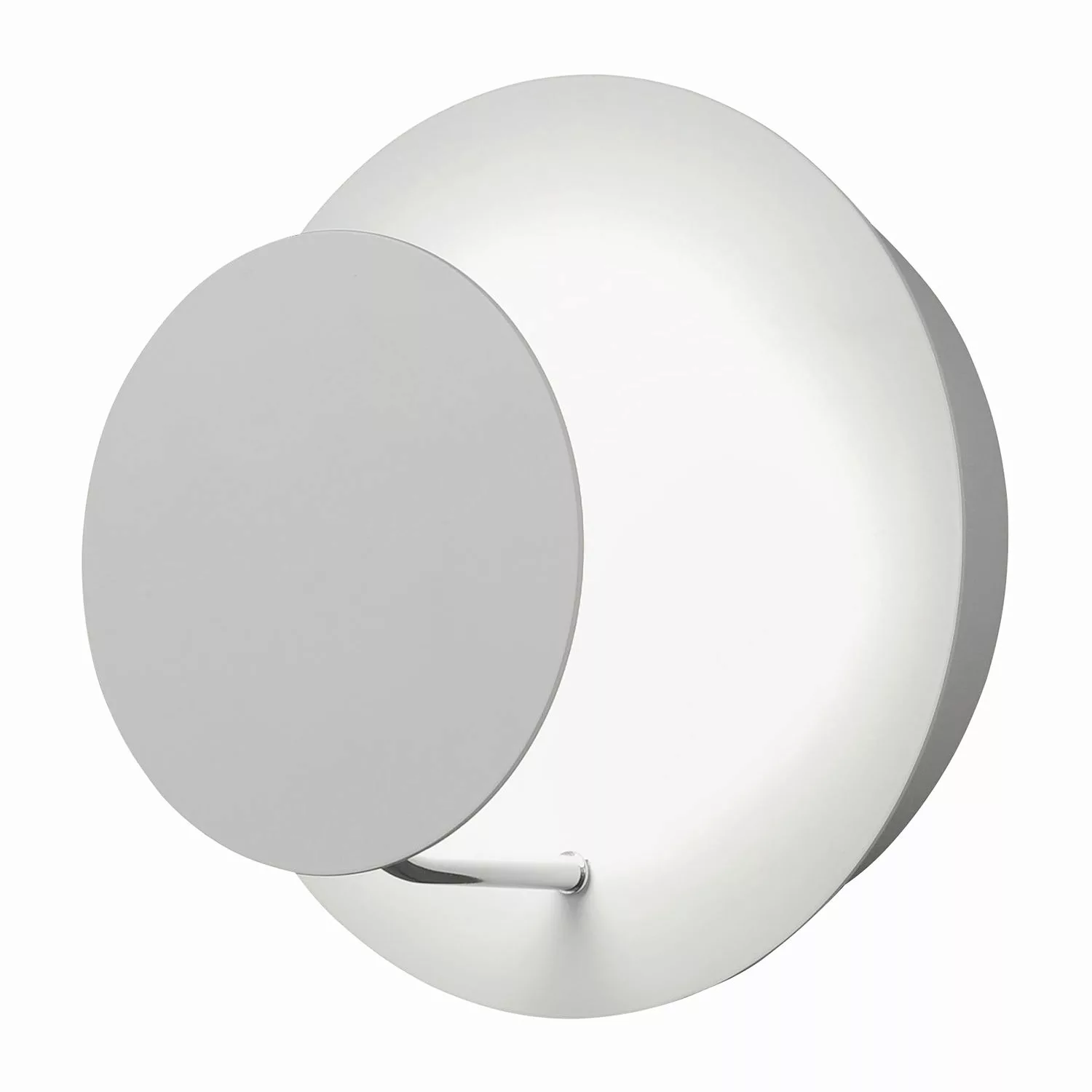 home24 Fabas Luce LED-Wandleuchte Fullmoon Weiß Stahl Dimmbar 1-flammig 22x günstig online kaufen